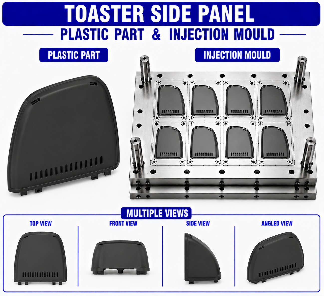 Toaster Plastic Side Panel Mould and Moulding Services